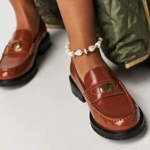 Free People Brown Loafers